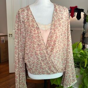 Two Piece Blush Blouse Set